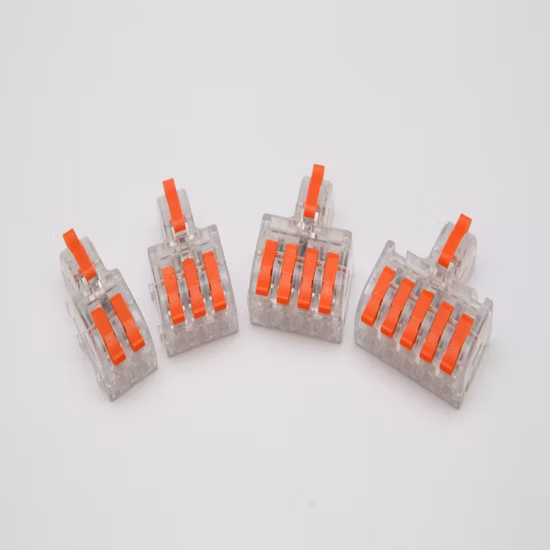 Fast Electrical Optical Push in Terminal Cable Plastic Quick Connector