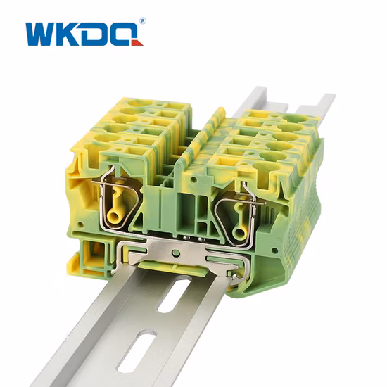 Bloco terminal de 6 mm de aterramento em trilho DIN St